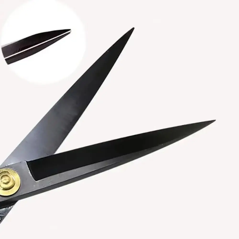 8-12 بوصة مقص خياط مكافحة الصدأ مريح الجلود قطع مقص الراحة قبضة التعامل مع مقص النسيج الأسود الخياطة العمل #5