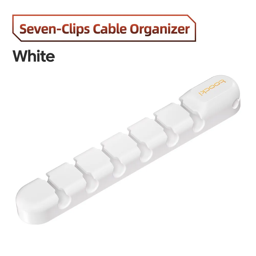 Toocki Kabel Draad Organizer Management 7 Gaatje Houder Usb Desktop Winder Clip Flexibel Voor Muis Toetsenbord Usb Type C Kabel