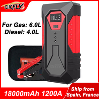 GKFLY 1200A High Power Car Jump Starter Portable Power Bank 12V Car Battery Booster Device Starting for Petrol Diesel Cars