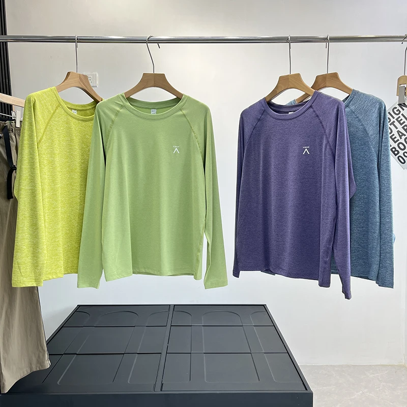 Lightweight Breathable Qui-Dry Cool Loose oulder-Length Sve Long-Sve T-irt for Men And Women Couples Design Moist...