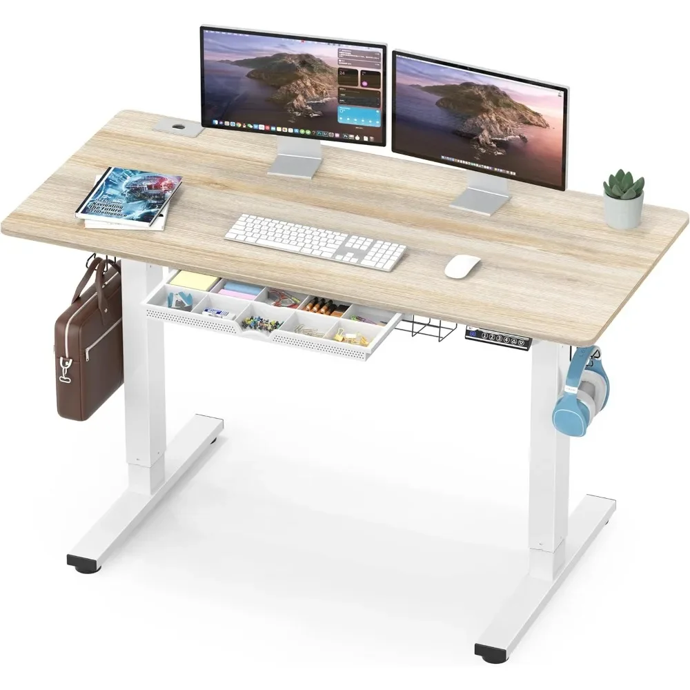 

Electric Height Adjustable Standing Computer Desk with Memory Preset and Cable Management Tray, 40-Inch Computer Desk