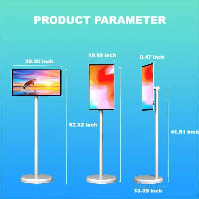 Free Shipping 22 inch StandbyME Tablet with 8MP Camera IPS Touch Screen on Wheeled Stand Smart Home Theater Android TV 1920*1080