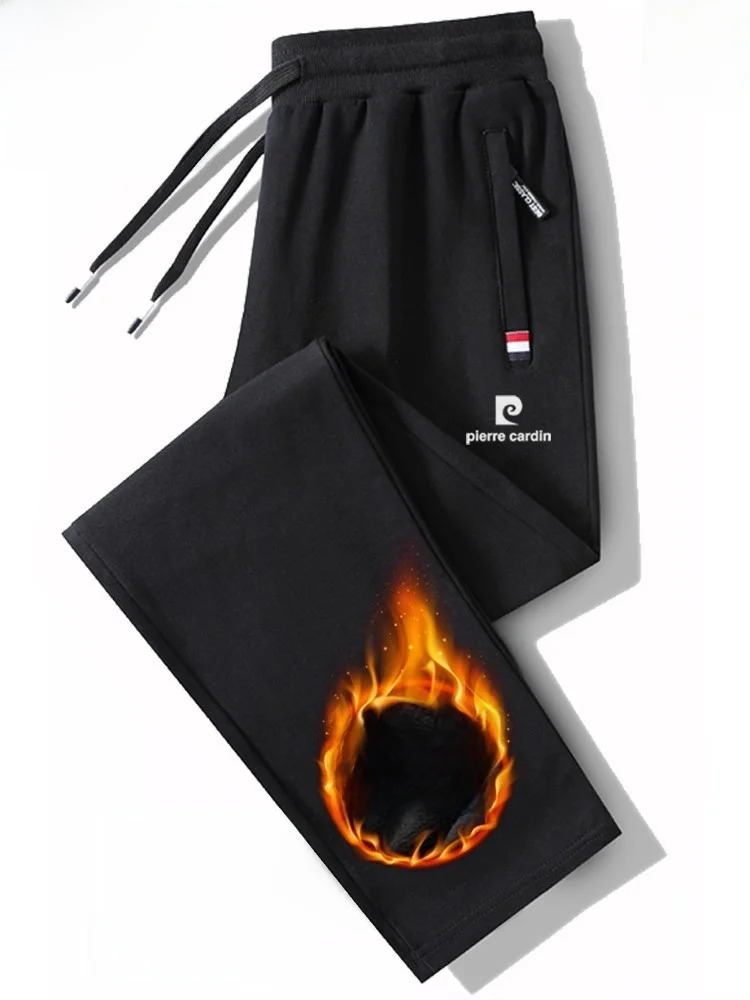 

Мужские хлопковые спортивные брюки Pierre Cardin, свободного кроя, повседневные, утепленные, осенне-зимние, новые, прямые, спортивные штаны