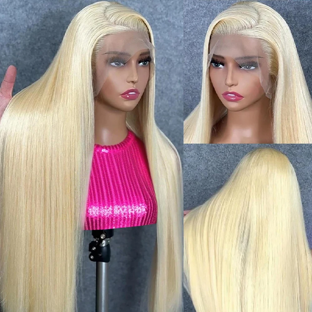 

Бразильские прямые парики из натуральных волос, 250 плотности, цвет 613 медово-русый, с прозрачным HD кружевным фронтом 13x6 и 13x4, для женщин