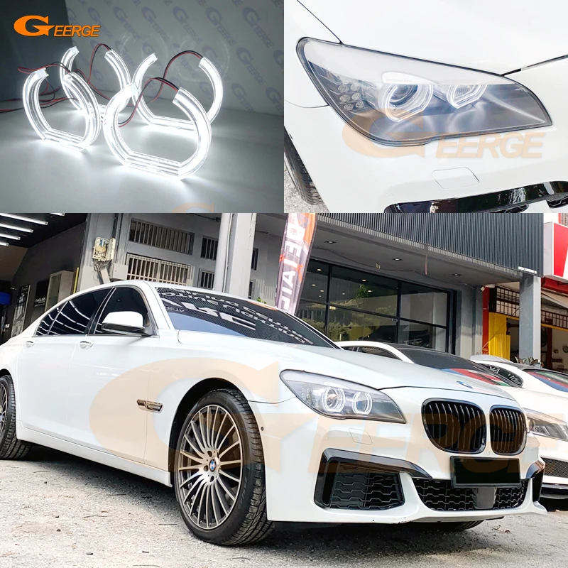 For BMW 7 Series F01 F02 F03 F04 2008 2009 2010 2011 2012 2013 2014 2015 Ultra Bright DTM Style Led Angel Eyes Kit Halo Rings