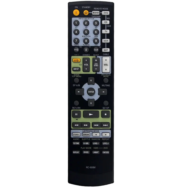 Control remoto de plástico RC-608M para receptor AV Onkyo HT-R530 HT-S780 SKB-530 SKW-530 SKF-530F SKC-530C SKM-530S HTS780S-Y41A