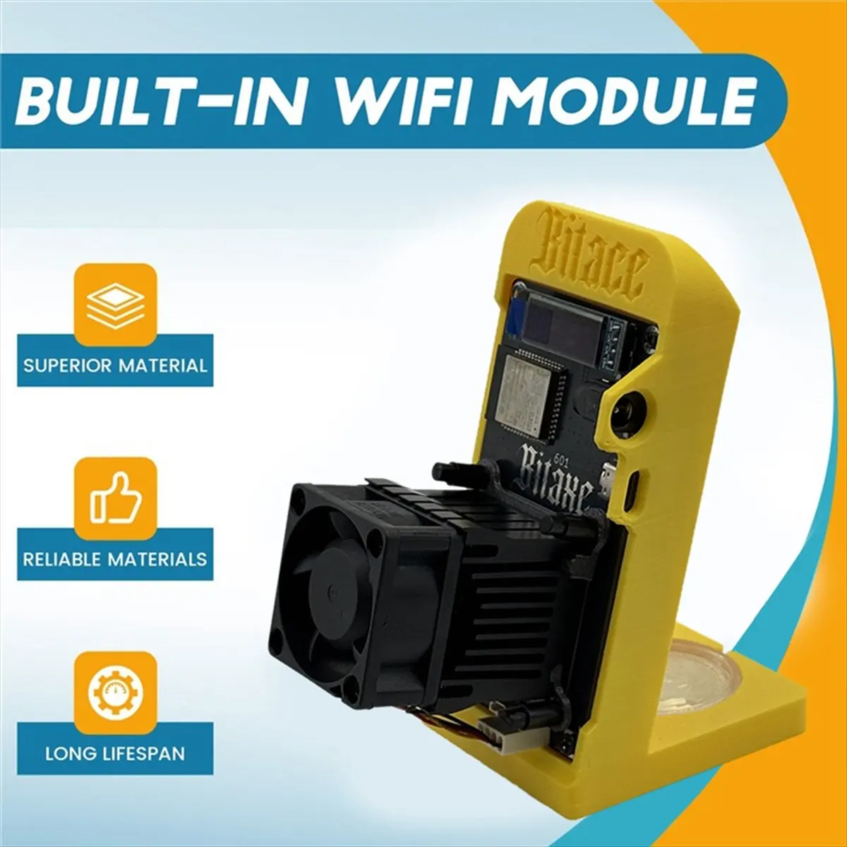 Stabile - Bitaxe Gamma 601 Doppia ventola 1.2TH/S 18-22W Bitcoin Crypto Miner BM1370 Asic Solo BTC Miner da Antminer S21Pro US PLUG