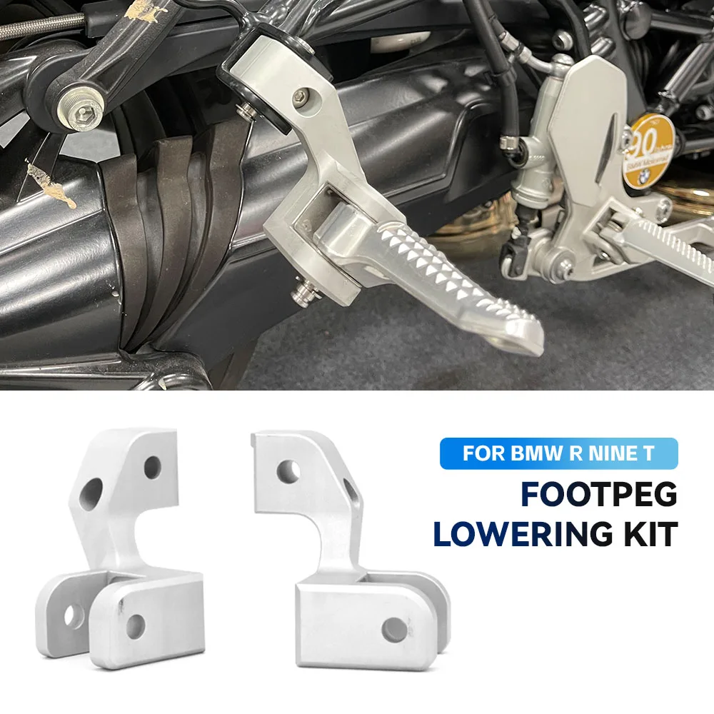 New Motorcycle Accessories Footpeg Lowering Mounts Foot Peg Lowering Kits For BMW RNINET R9T Racer R NINE T Urban Scrambler Pure