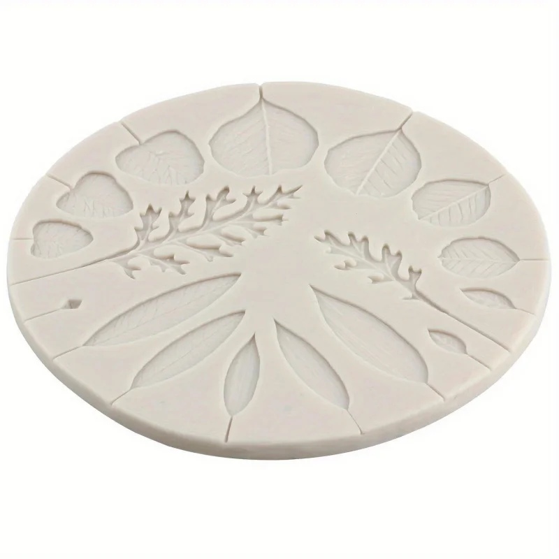 Silicone Leaf Mold Suit，Suitable for Resin Casting、Soft Candy and Chocolate - Cupcake Hair Ornament Candy Mold，Flexible Silicone