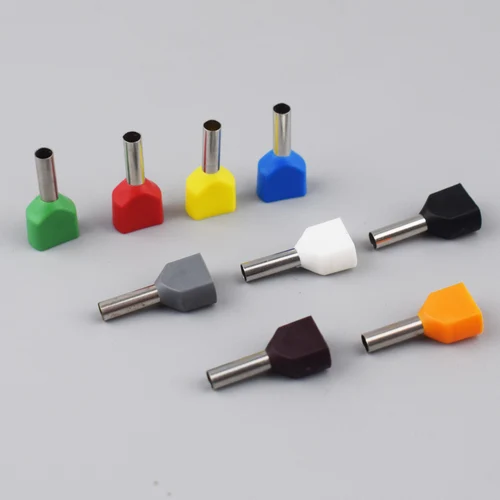 Imagen 2 del producto Terminal de crimpado Tubular TE0508 TE1508 TE2508, cable eléctrico aislado, bloque de terminador, Conector de extremo de cable, terminales de prensado