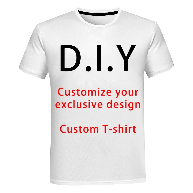 DIY Custom Graphic T Shirt for Men Clothing Fashion 3D All Covered Printed Customized Logo Photo Male Personalized Gifts T-shirt