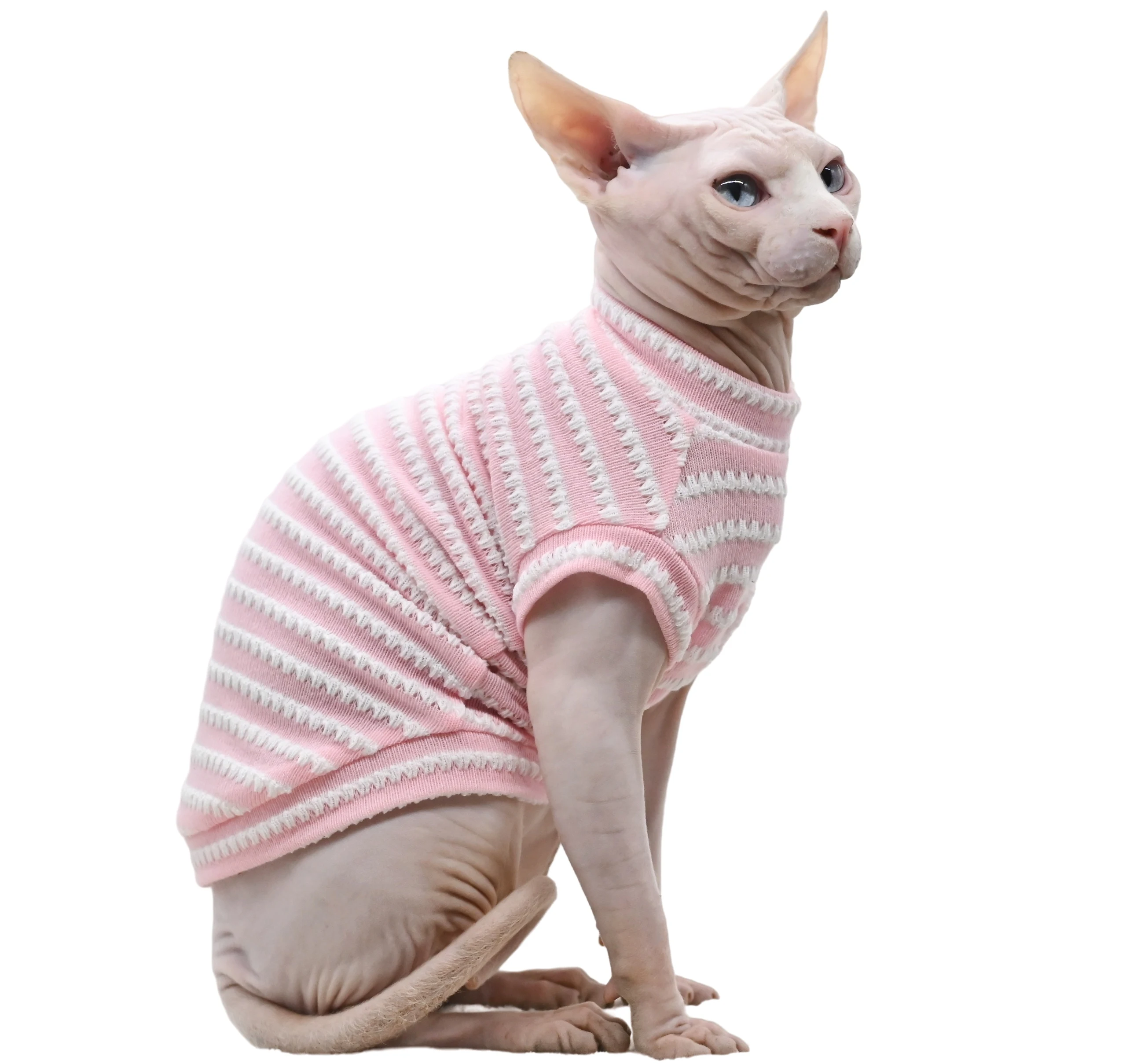 Sphynx Cat Clothes Hairless Cat Clothes Cat Summer Pure Cotton Skin-friendly Close-fitting  Cat Clothing for Small Cats and Dogs