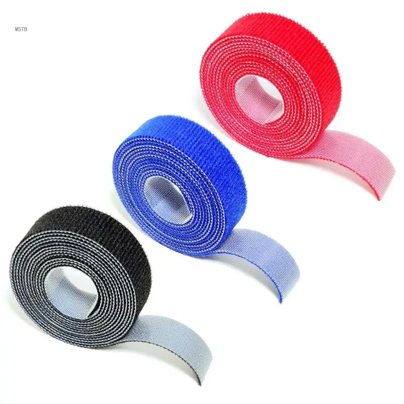 1Meter Durable Sticky Hook Tape USBCable Winder Cable Mouse Ties Wire