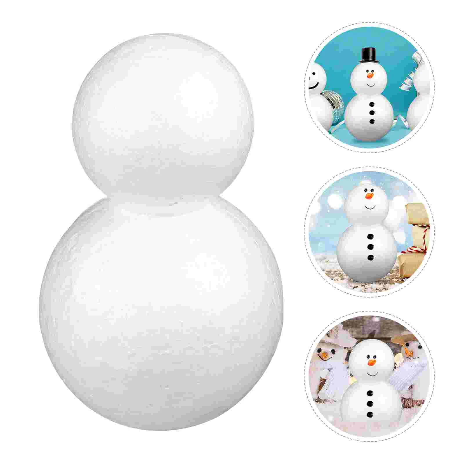 

5 Pcs Foam Snowman Blank DIY Crafts Materials Kids Painting Toys Foams Decorations Models Flowers Making