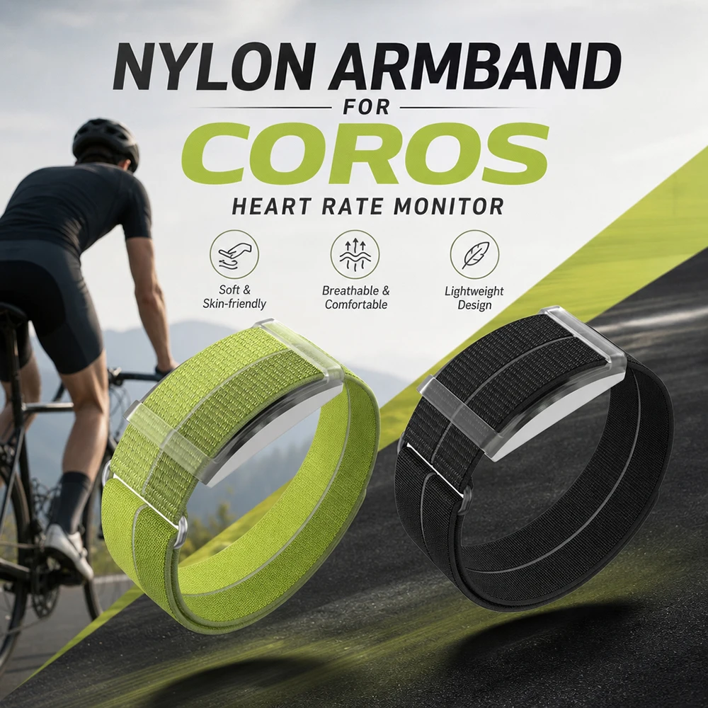Quick Drying Nylon Wristband for COROS Heart Rate Monitor Magic Buckle Feather Breathable Sport Replacement Strap Accessories