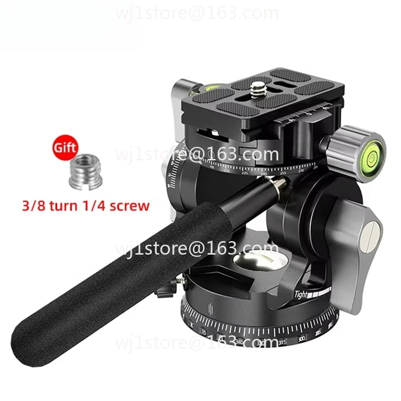 New Camera Hydraulic Head Tripod Damping Panoramic Two-Dimensional Gimbal DSLR Camera Shooting Video