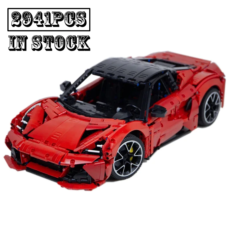 NEW Technologys MOC-194514 Emira Scale 1:8  Building Block Hypercar Super Racing Car Assembly Toys Model Boys Kid Birthday Gifts