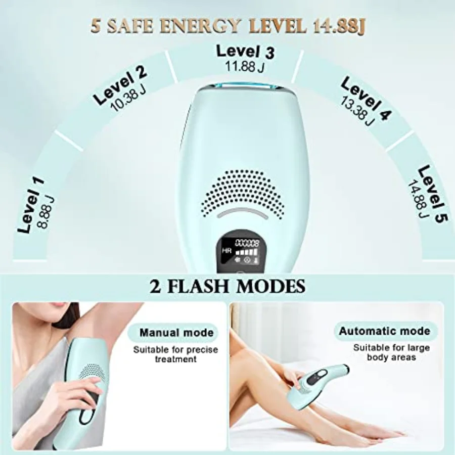 DEESS GP590 IPL Unlimited Flashes Laser Hair Remover Cooling System Home Painless Permanent Face Arms Armpits Legs Bikini Body