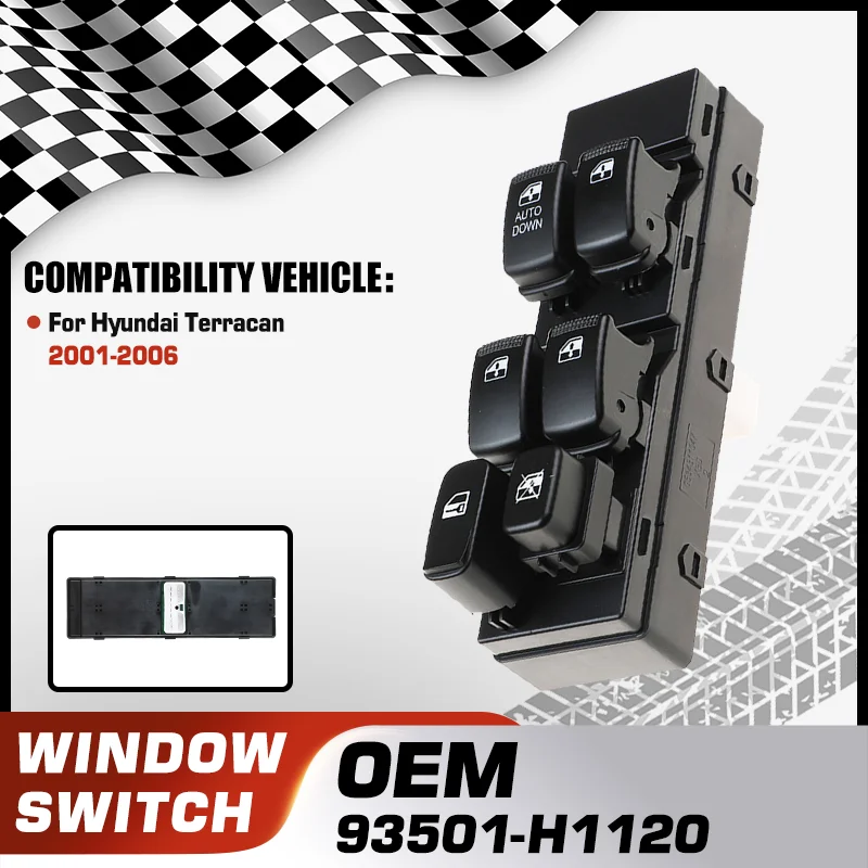 

93501-H1120 Car Electric Master Power Window Switch Lock Switch For Hyundai Terracan 2001 2002 2003 2004 2005 2006 93501-H1120UP