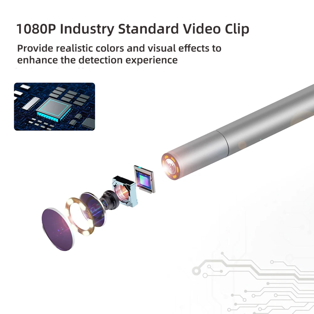 3.9mm Lens Pipeline Industrial Endoscope 4.3“ IPS Screen Car Engine Maintenance Camera Hard Snake Cable Insepction Borescope