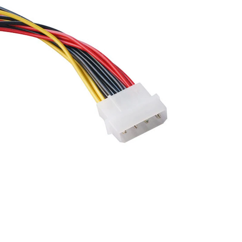 1pc 4 Pin IDE Molex To 3 Serial ATA SATA Power Splitter Extension Cable Connectors Computer Connection And Plugin