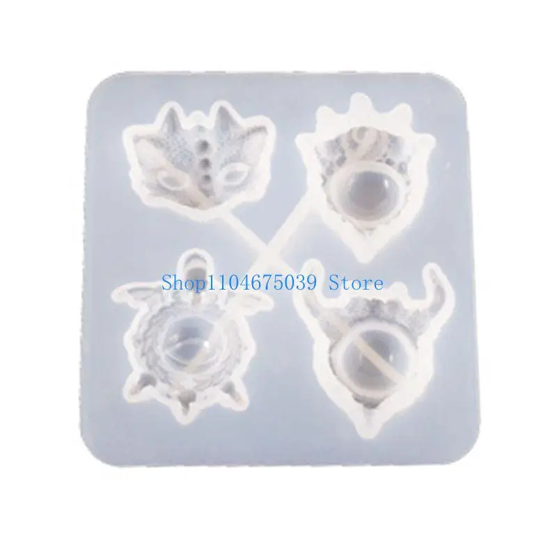 Handicrafts Crystal Epoxy Resin Mold Handmade Plaster Soap Mold Devil Eye Silicone Mold Necklace Pendants Casting Mold