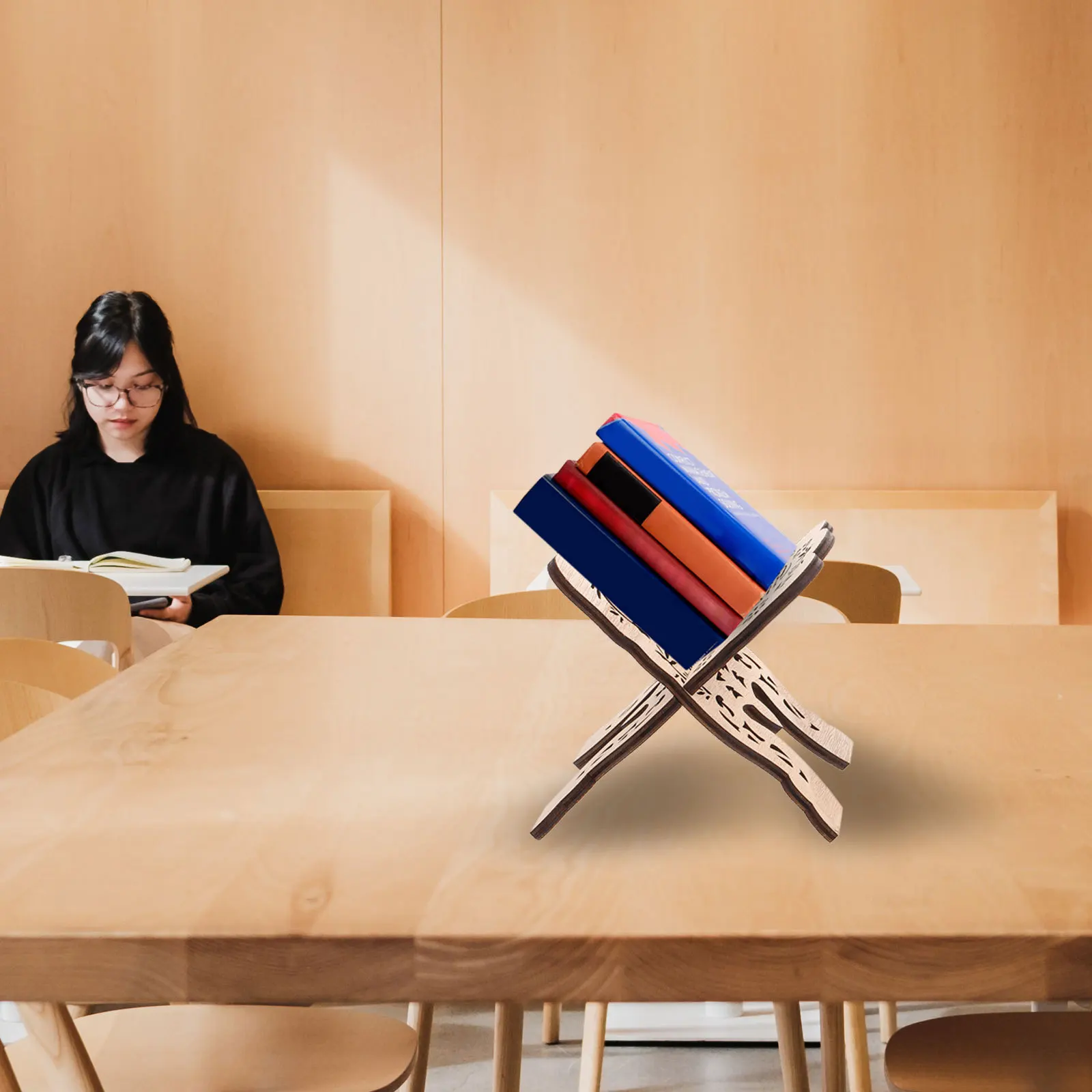 2 قطعة حامل كتب خشبي حامل القرآن الكريم الكلاسيكي معبد القراءة حامل سطح المكتب الديكور خفيفة الوزن قوية الخشب الصلب المنزل #3