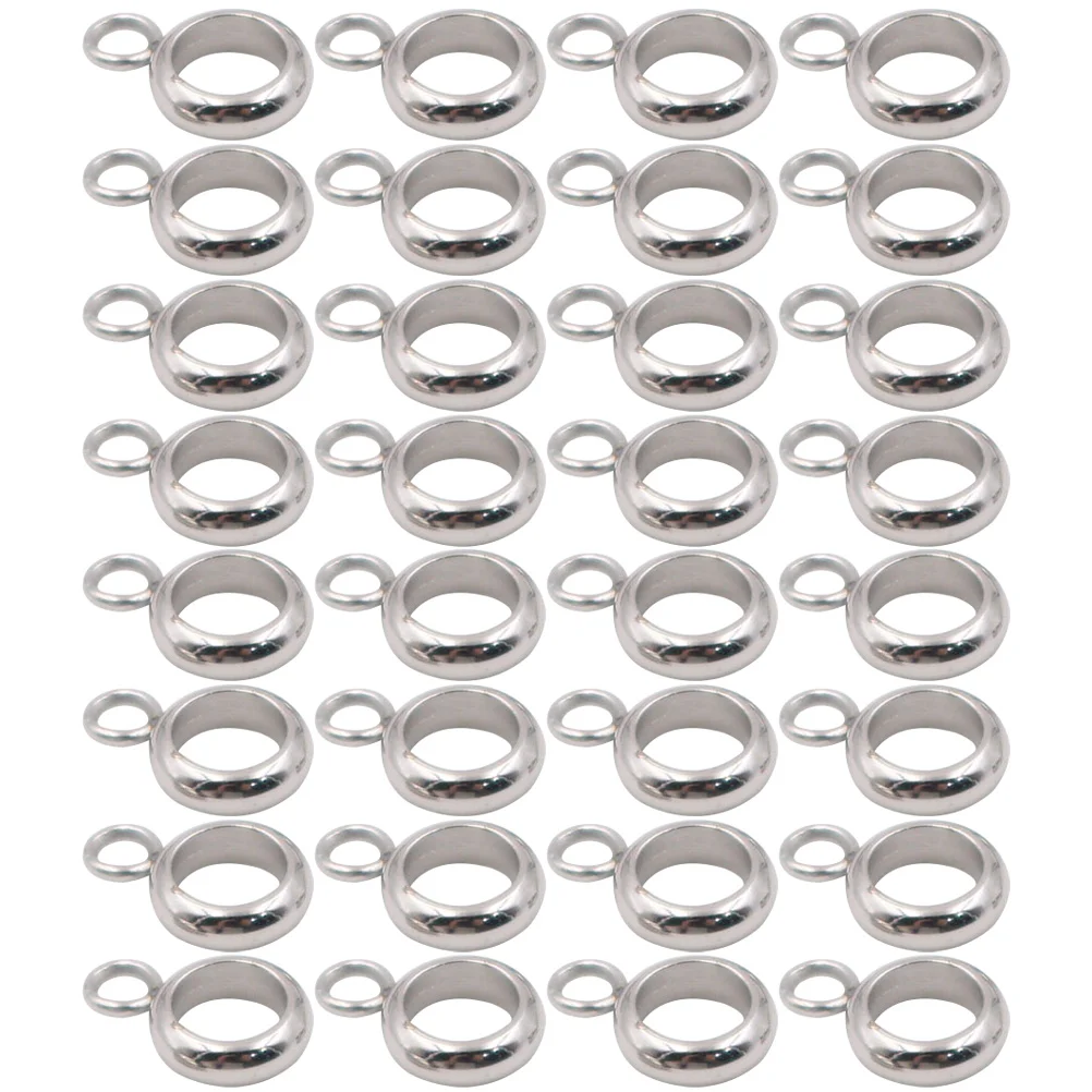 

100 Pcs Coat Hangers Stainless Steel Beads Charm Necklace Jewelry Making DIY Bail 02X055X08CM Findings Silver Bracelet Craft