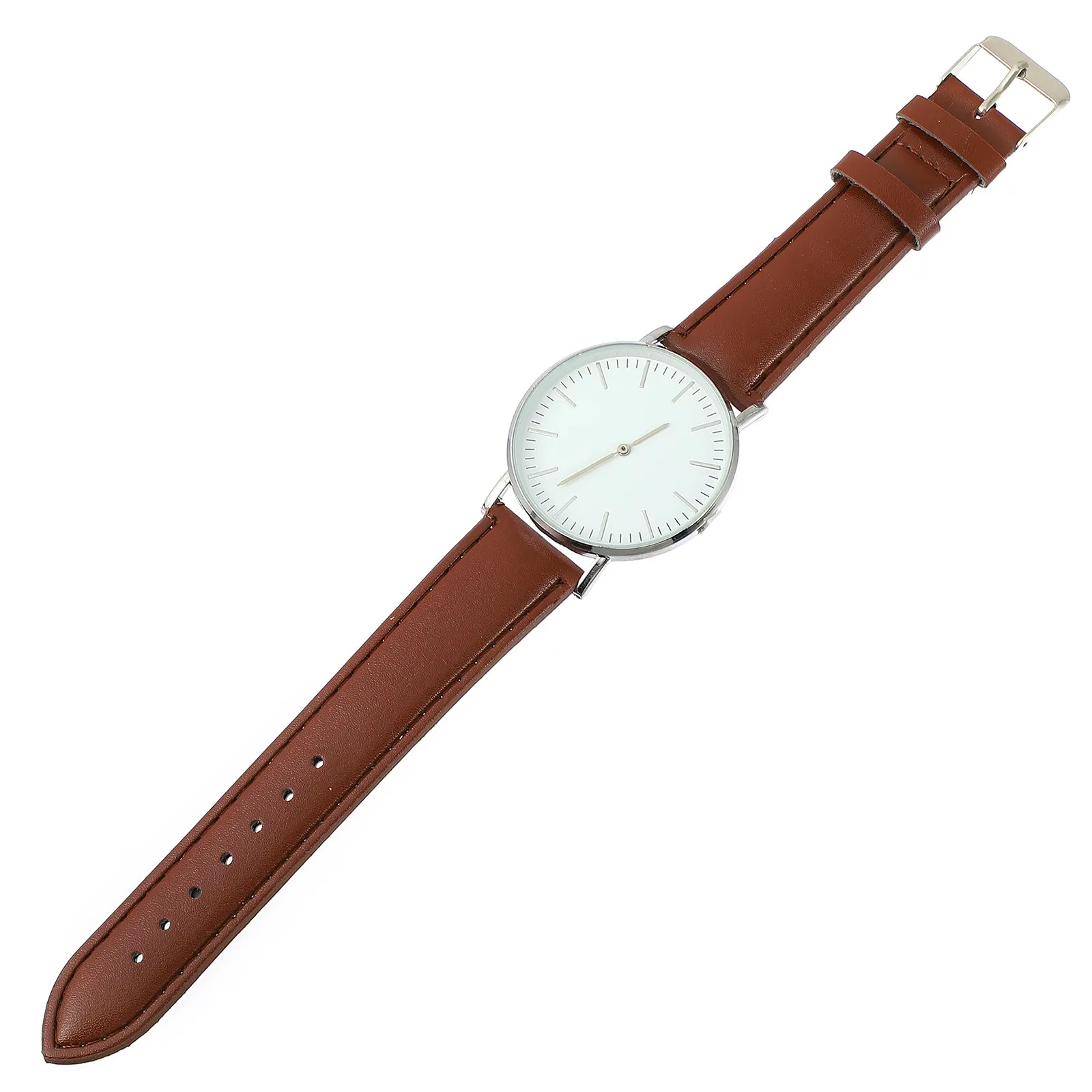 1Pcs Quartz Watches Men Stone Quartz Wristwatches Classic PU Strap Lightweight Men Wristwatch Gift for Husband Father Son