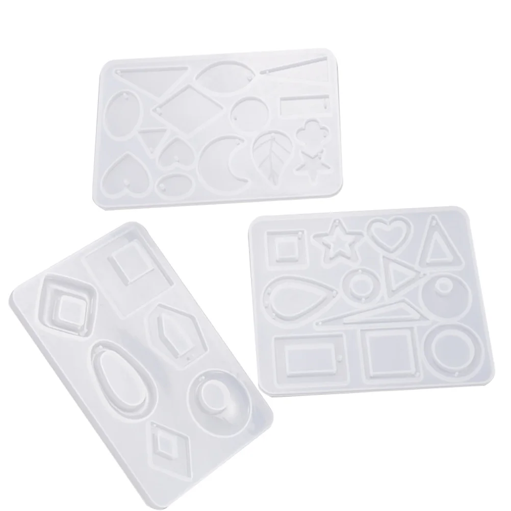 

3 шт. DIY силиконовые формы для ювелирных изделий прочные серьги-подвески для изготовления изделий из смолы ожерелье браслеты форма для сережек