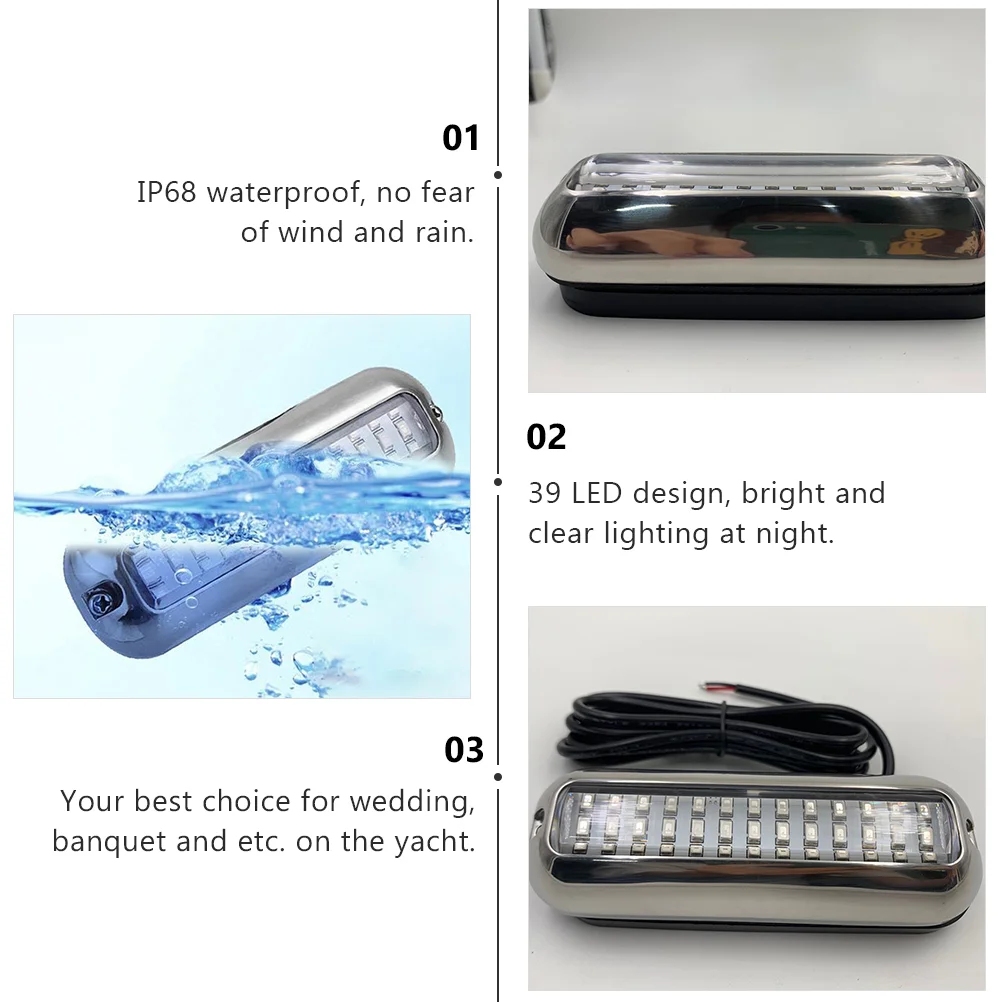 39led Boat Bottom Lights Underwater Decor Lamp Stainless Steel Waterproof Yacht