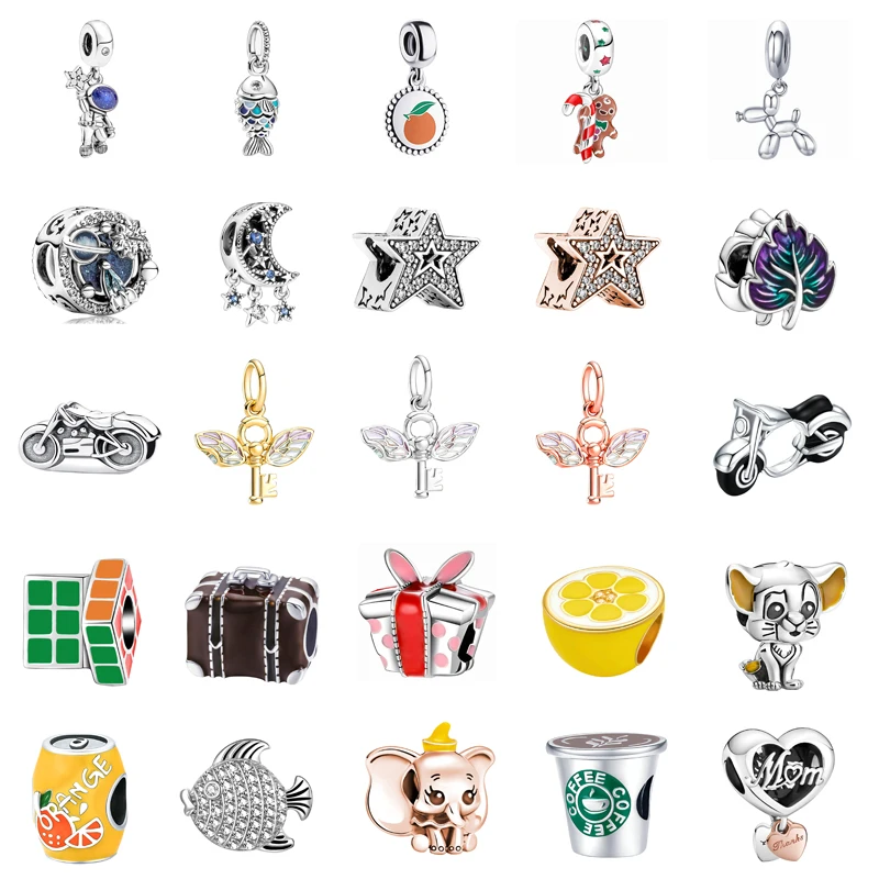 New Fashion Charm Original Angel Key Variety Magic Bead for Original Pandora Ladies Bracelet Jewelry Accessories Gift