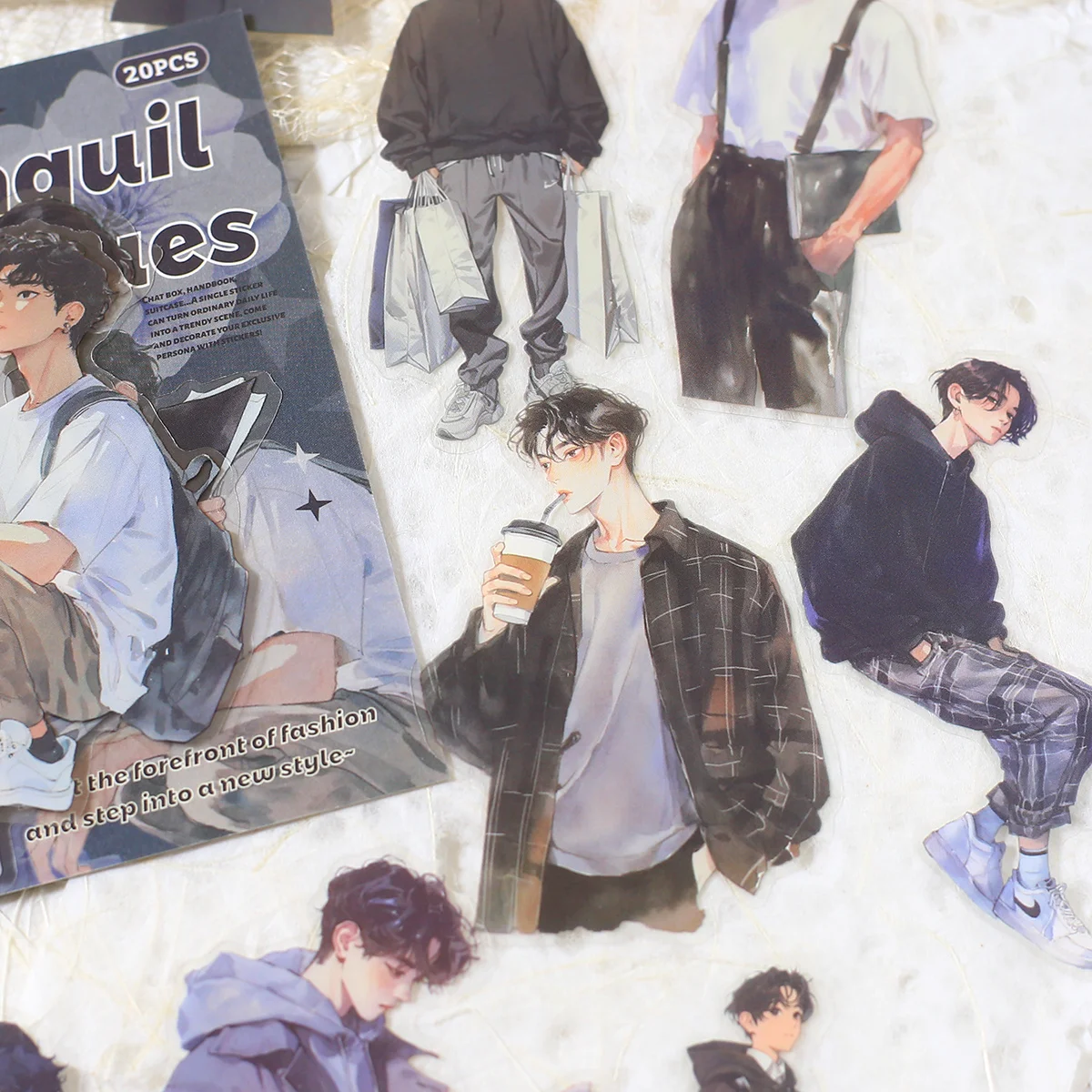 20 قطعة من ملصقات القصاصات الشفافة للحيوانات الأليفة مواد الديكور سجل القصاصات DIY ألبوم الصور مجلة الكولاج ملصقات الحرفية الإبداعية #1