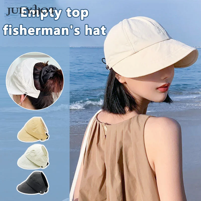 

Summer Hats For Women Foldable Baseball Cap Wide Large Brim Sunscreen Beach Caps Female Outdoor Casual Bucket Hat