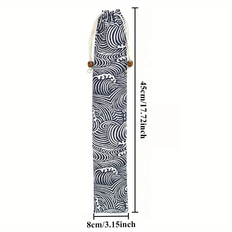Drum stick bag, drum brush bag holder, drum stick bag, Japanese style and Japanese style storage bag, bundle pocket, long strip