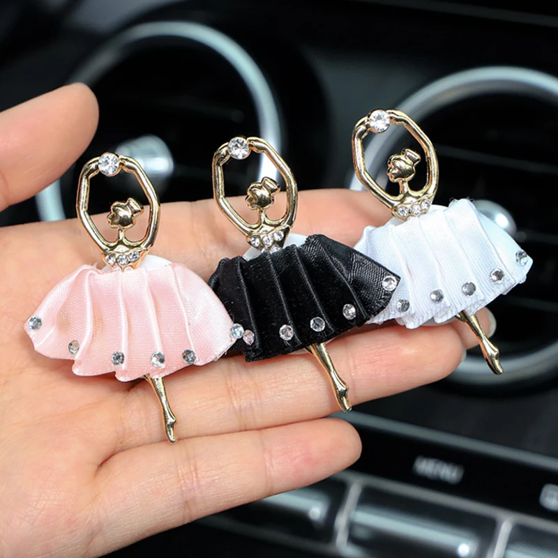 Ballet Girl Car Perfume Clip Air-conditioning Outlet Perfume Clip Ballerina Girl Freshener Fragrance Clip Car Decor Accessories