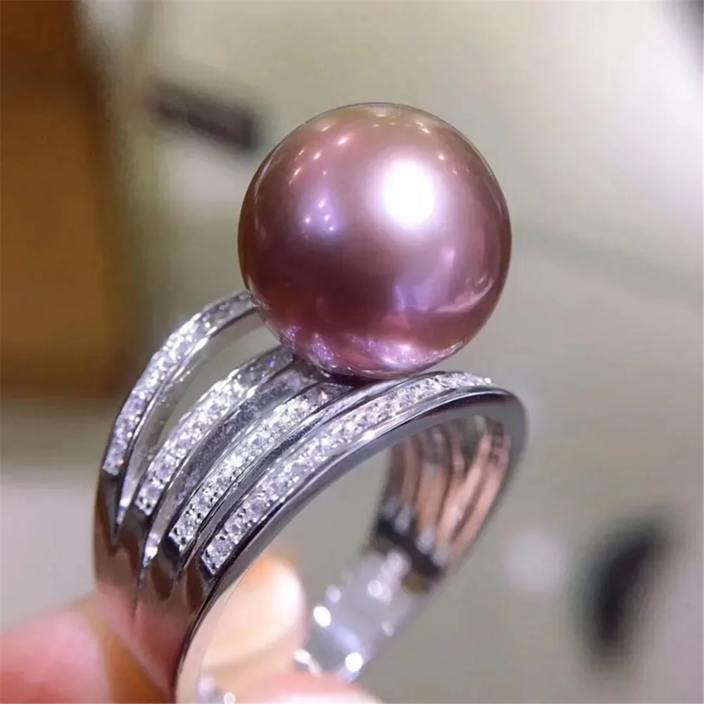 Solid S925 Sterling Silver Pearl Ring Setting For Women DIY Handmade Adjustable Ring Material Fine Jewelry Accessories SJ023