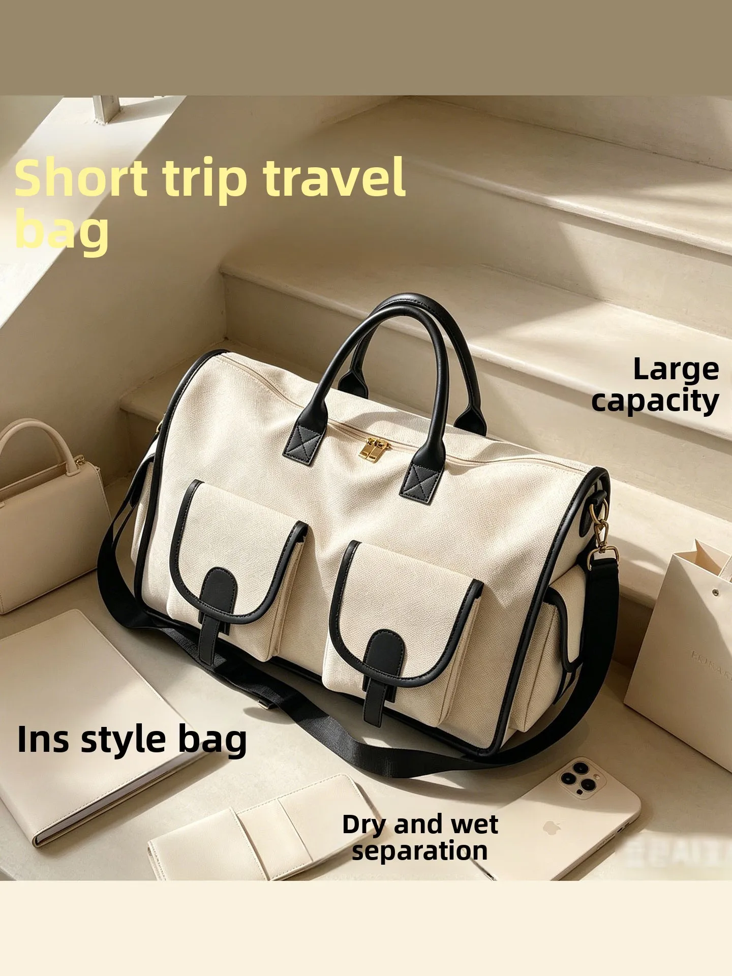 large-capacity-travel-bag-handheld-crossbody-short-trip-outing-bag-for-men-and-women-2026-new-style-nylon-foldable-shoulder-bag
