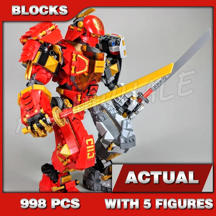 998pcs Fire Stone Mech Battles Storage Space for Weapons Shooters 11555 Building Blocks Sets GIfts Compatible With Model