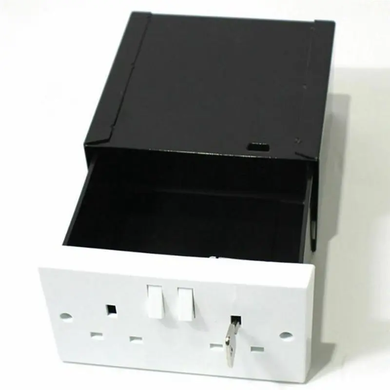 【RECOMENDAR】Double UK Plug Socket Imitation Wall Security Stash Box Secret Covert Diversion Safe Hiding Place New