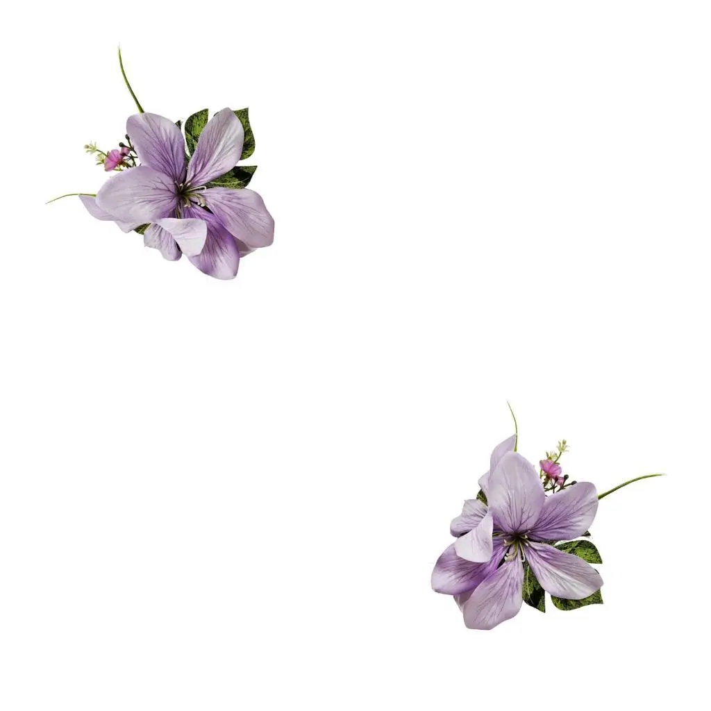 

652F Realistic Artificial Lilies Hair Clip Elegant Side Clip For Weddings Parties Lightweight Floral Hairpin Hair Accessory