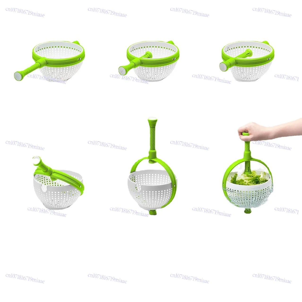 Colander Salad Spinner Kitchen Vegetable Wash Water Basket Vegetable Spinner Drain Basket