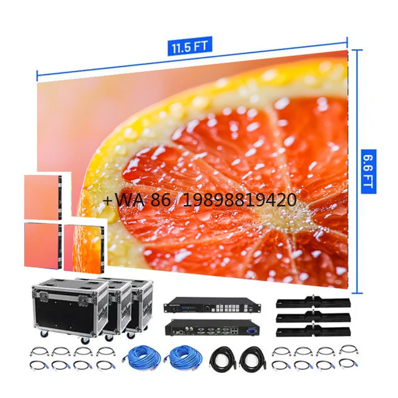 

Customizable 11.5*6.6ft Outdoor P2.976 LED Display Screen High Brightness LED Video Wall for Event Stage Advertising Screen Ou