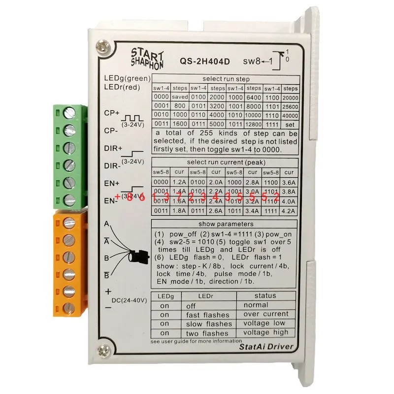 Imagem -05 - Start Stepper Motor Driver Qs2h404d em Vez de Ms-2h057m Adequado para 42byg250a b c Controlador de Plasma