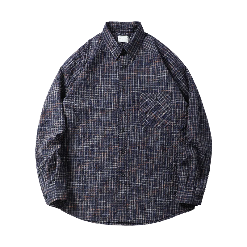 

Men Streetwear Fashion Loose Casual Long Sleeve Plaid Shirts City Boys Girls Oversize Shirt Coat Tops