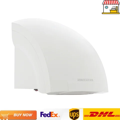 White Automatic Hand Dryer Machinery| 110V/220V Electric Washroom Dryer for Hotel Household Toilet