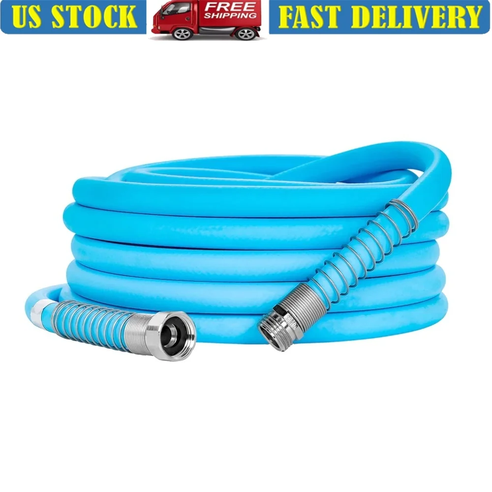Ultra Flexible RV Drinking Water Hose 35ft Kink Resistant PVC Hose Camping Boating Gardening Easy Clean and Install