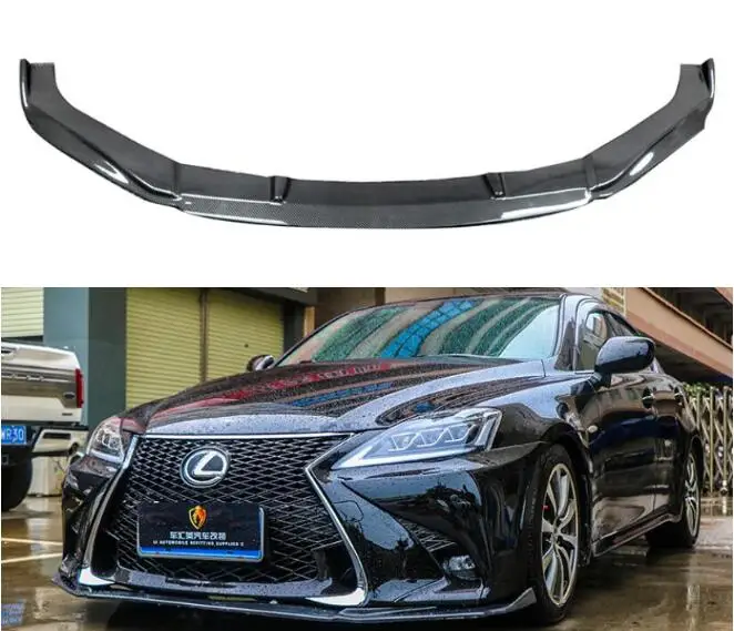 Real Carbon Fiber Front Bumper Splitters Lip Spoiler For Lexus GS200T GS300 GS400H F Sport 2016 2017 2018 2019