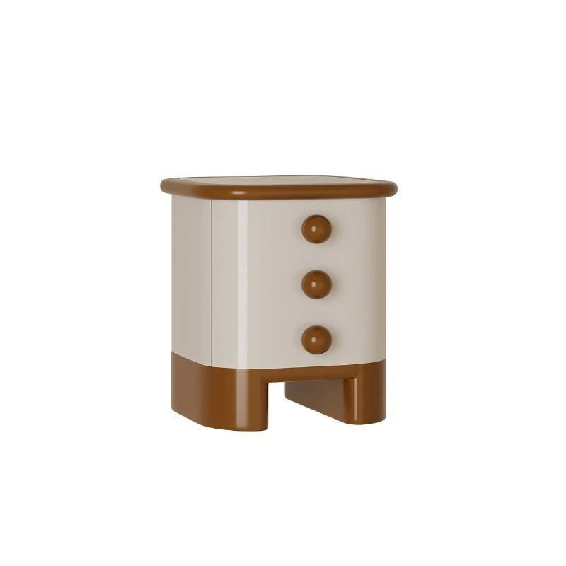 Bedroom cream wind color matching bedside cabinet, simple household, blue drawer locker