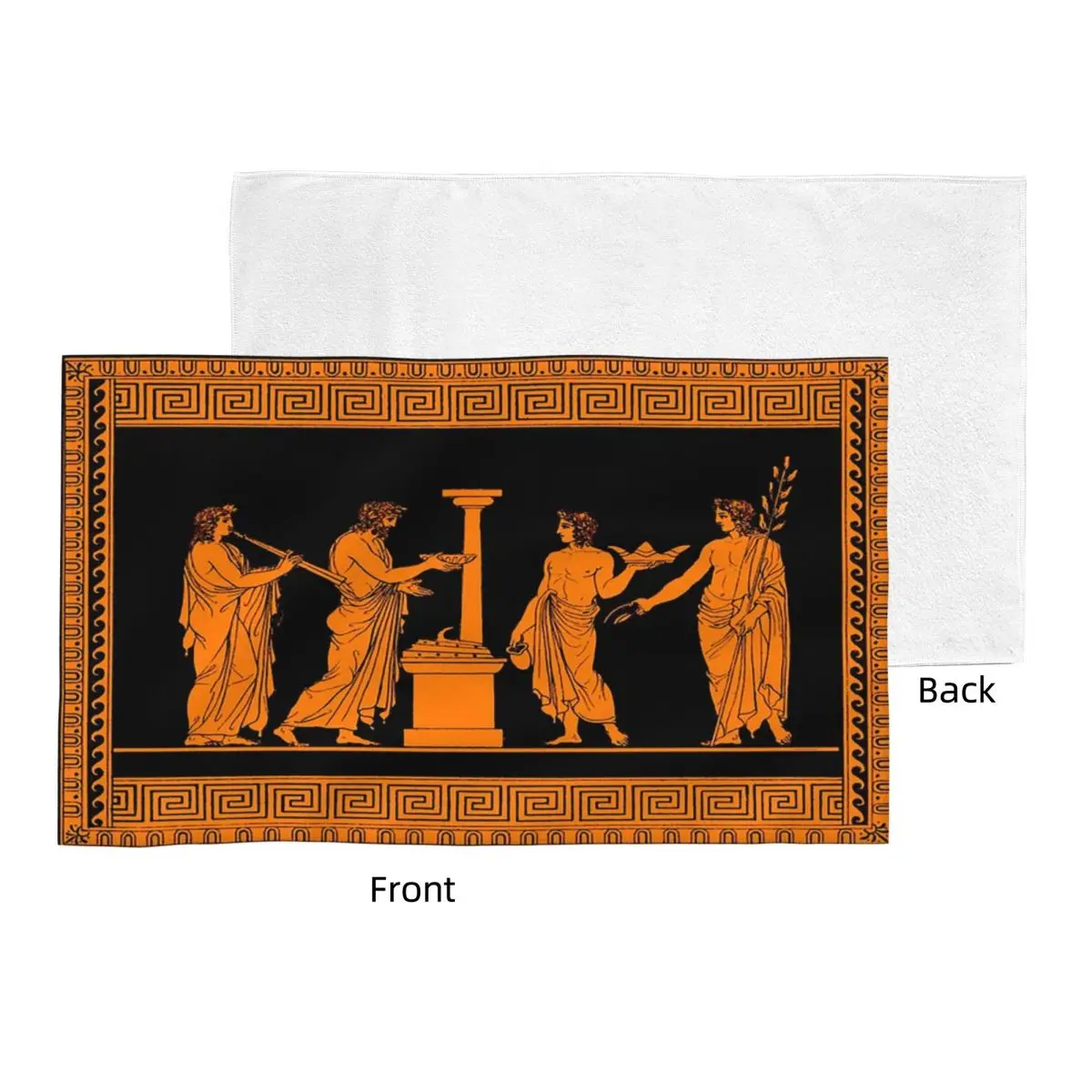 Custom Red Figure Greek Vase Offering Scen Soft Face Towel Quick Dry Pool Bath Cotton Towels Breathable